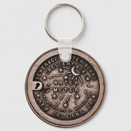 New Orleans Water Meter Hoesje Sleutelhanger (Voorkant)