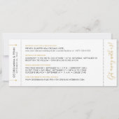 New Orleans Wedding Fleur De Lis Boarding Pass Save The Date (Achterkant)