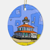 New Orleans West End Lighthouse Keramisch Ornament (Links)