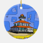 New Orleans West End Lighthouse Keramisch Ornament (Achterkant)