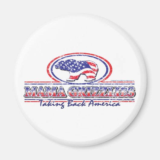NEW-Patriotic-Grizzly Magneet (Voorkant)