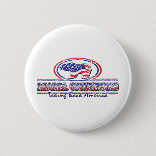 NEW-Patriotic-Grizzly Ronde Button 5,7 Cm