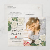 New Plan Wedding Postponement Change of Plan Photo Aankondigingskaart (Voorkant / Achterkant)