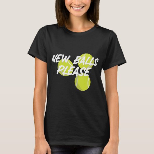 New Please Funny Tennis  T-shirt (Voorkant)