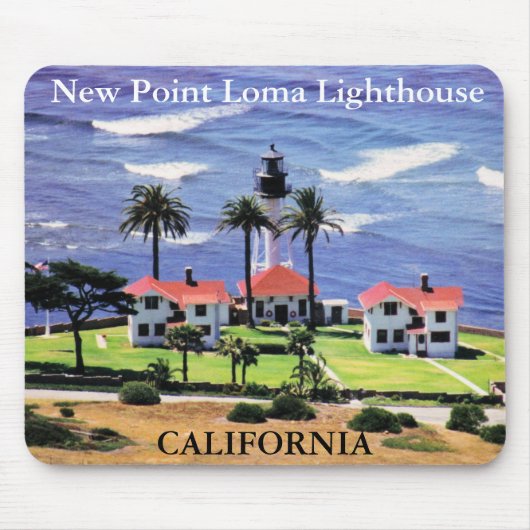 New Point Loma Lighthouse, California Mousepad Muismat (Voorkant)