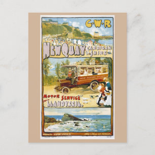 New Quay, Ceredigion, Wales, Train Travel Briefkaart