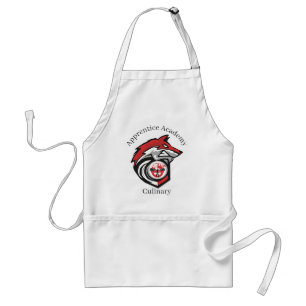 New Red Wolf logo, schoolnaam, website Standaard Schort