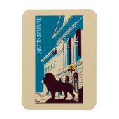 New Retro art institute Chicago adverteren Magneet (Verticaal)