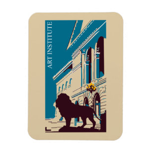 New Retro art institute Chicago adverteren Magneet