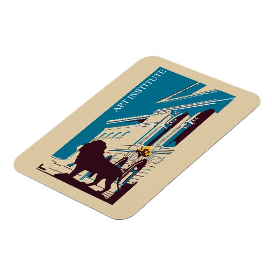 New Retro art institute Chicago adverteren Magneet (Linkerzijde)