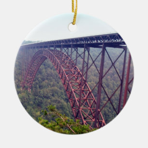 New River Gorge Bridge Keramisch Ornament
