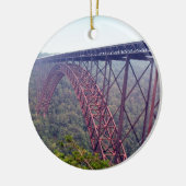 New River Gorge Bridge Keramisch Ornament (Links)