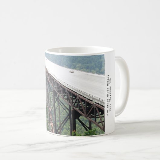 New River Gorge Bridge, Virginie-Occidentale, Mug (Devant droit)