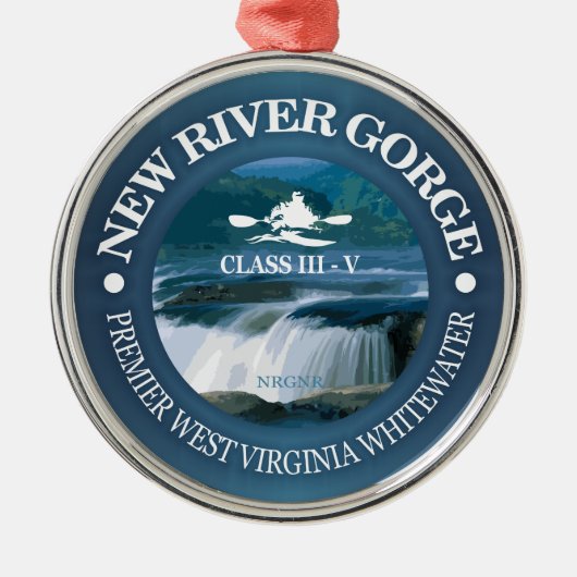 New River Gorge (c) Metalen Ornament (Voorkant)