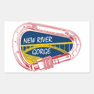 New River Gorge Climate Carabiner Rechthoekige Sticker