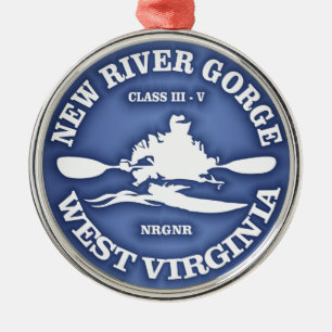 New River Gorge Metalen Ornament