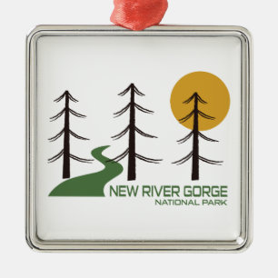 New River Gorge National Park Trail aan Favorieten Metalen Ornament