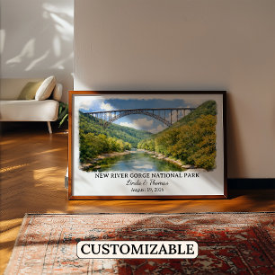New River Gorge National Park West Virginia Aangep Poster