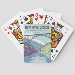 New River Gorge National Park West Virginia Bridge Pokerkaarten