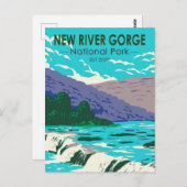 New River Gorge National Park West Virginia Briefkaart (Voorkant / Achterkant)