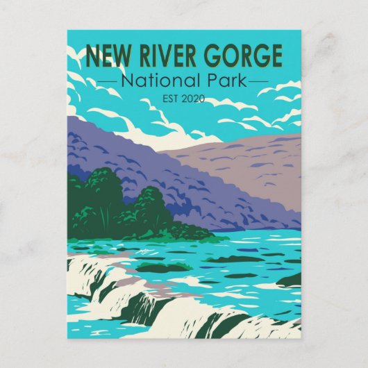 New River Gorge National Park West Virginia Briefkaart (Voorkant)
