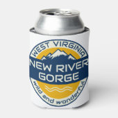 New River Gorge West Virginia Blikjeskoeler (Blikje Voorkant)