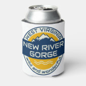 New River Gorge West Virginia Blikjeskoeler (Blikje Achterkant)
