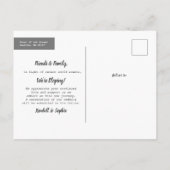 New Road Ahead Wedding Update Foto Aankondigingskaart (Achterkant)