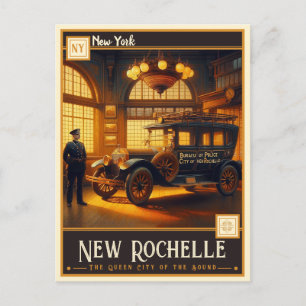 New Rochelle, New York Antiek Briefkaart
