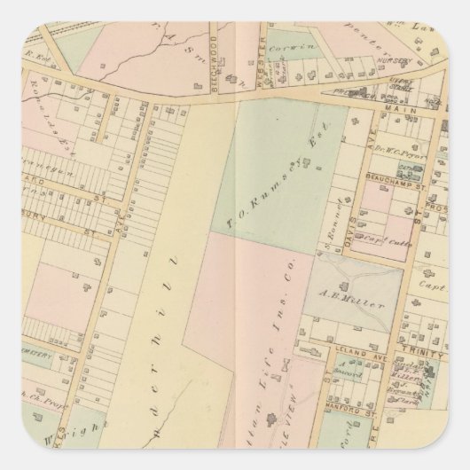 New Rochelle, New York Vierkante Sticker (Voorkant)