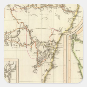New S Wales, Van Diemen's Land Vierkante Sticker
