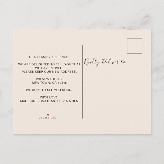 New Season New Home Fall Autumn Pumpkin Moving Aankondigingskaart (Achterkant)