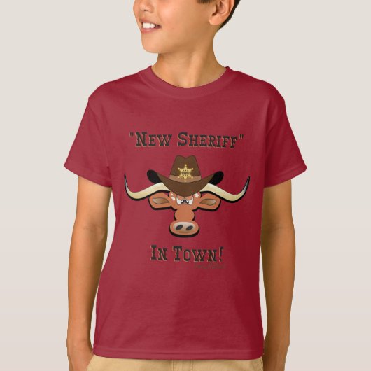 New Sheriff In Town, T-shirt de Longhorn Boy (Devant)