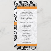 New Sizes Damask Swirls Wedding Invitation Kaart (Voorkant / Achterkant)