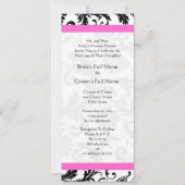 New Sizes Damask Swirls Wedding Invitation Kaart (Voorkant)