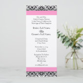 New Sizes Damask Swirls Wedding Invitation Kaart (Staand voorkant)