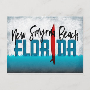 New Smyrna Beach Briefkaart Florida Surfboard