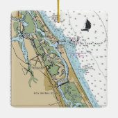 New Smyrna Beach Chart Keramisch Ornament (Achterkant)