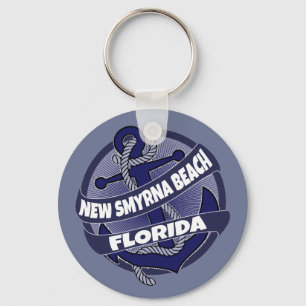 New Smyrna Beach Florida anchor swirl sleutelhange Sleutelhanger