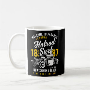 New Smyrna Beach Florida Retro Hotrod Surf stoort Koffiemok