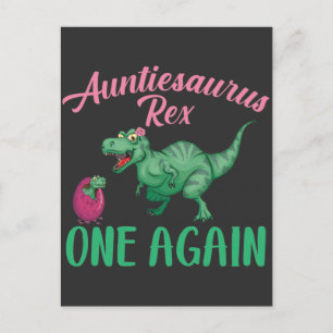 New tante Dinsosaur Egg Auntie Nephew Niece Dino Briefkaart