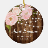 New tante Personalized Keepomwille Country Woodgra Keramisch Ornament (Voorkant)