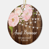 New tante Personalized Keepomwille Country Woodgra Keramisch Ornament (Links)