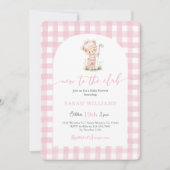 New to the Club Baby Shower Girl Invitation Kaart (Voorkant)