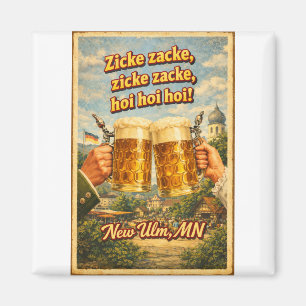New Ulm MN Duits Bier Oktoberfest Magneet