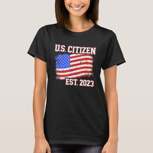 New US citizen 2023 for citizenship with american T-shirt (Voorkant)
