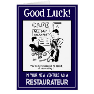 New Venture en tant que Restaurateur. Bonne carte