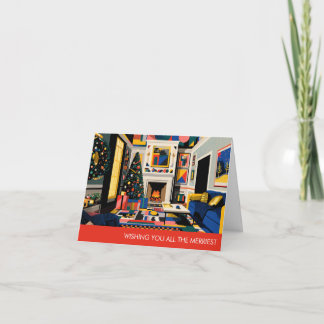 New Wave 1980s Pop Art Christmas Card Feestdagen Kaart