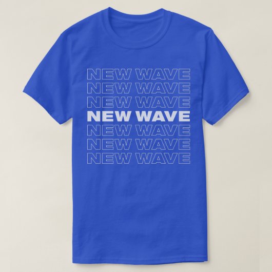 NEW WAVE Retro Repeating Design T-shirt (Design voorkant)