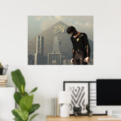 New World Order Cityscape Poster (Thuiskantoor)